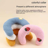 Petra store Little Pillow For Pets in colorful soft fabric with strawberry and sun embroidery