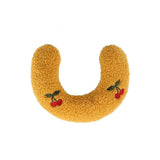 Petra store Little Pillow For Pets in mustard yellow with cherry embroidery for small pets