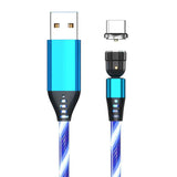 Petra store Luminous Magnetic Cable with blue USB and detachable magnetic connector for easy charging