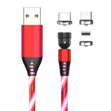 Petra store Luminous Magnetic Cable in red with multiple magnetic connectors for tech gadgets