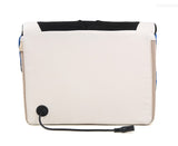 Petra store massage pillow in beige with black mesh and power cord for beauty and skincare relaxation