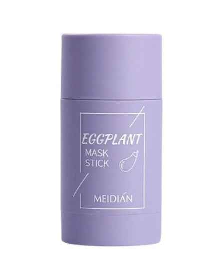 Petra store Cleansing Green Tea Mask in a purple eggplant mask stick container