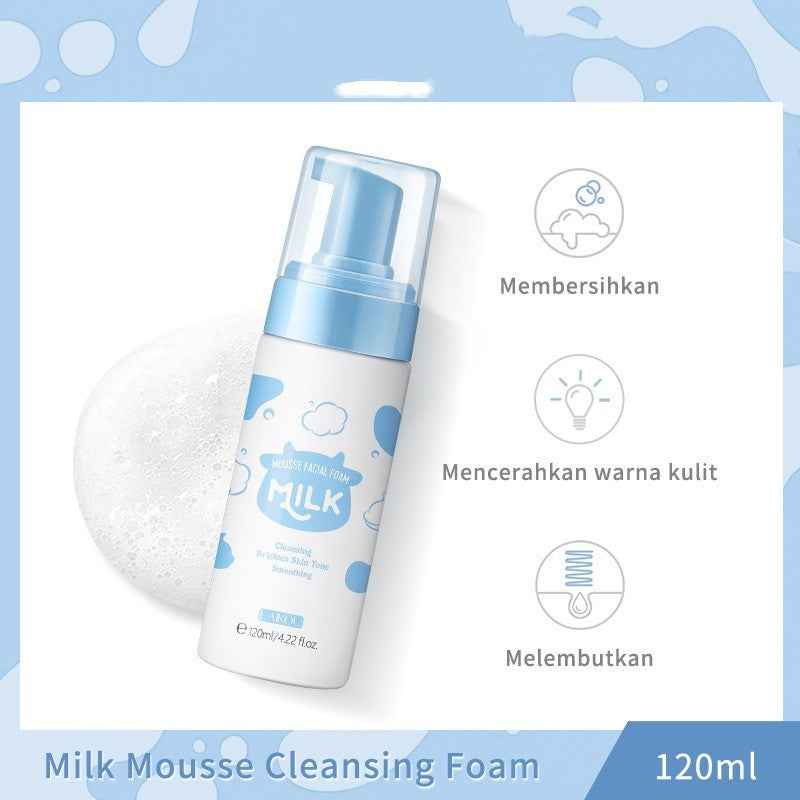 Petra store Milk Mousse Cleansing Foam 120ml for gentle pore cleaning and skin brightening