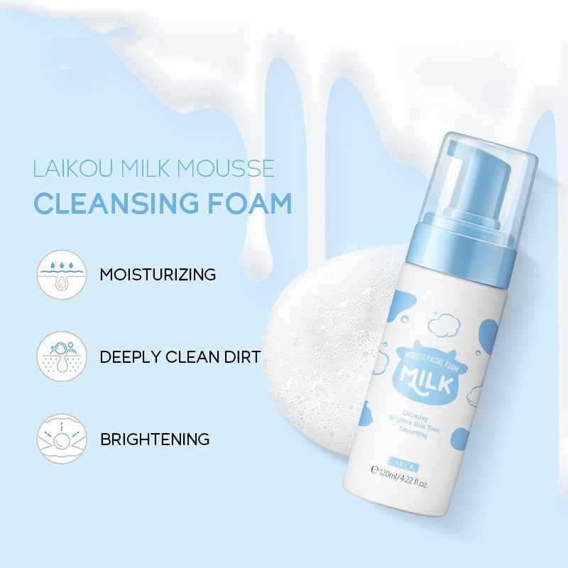 Petra store Laikou Milk Mousse Cleansing Foam for Pore Cleaning moisturizing and brightening