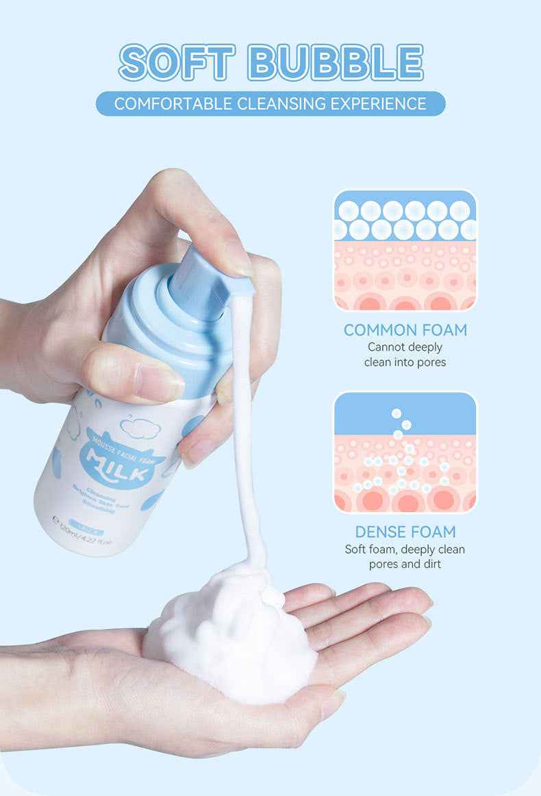 Petra store soft bubble foam cleanser for gentle pore cleaning with dense foam and comfortable cleansing experience