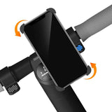 Mountain Bike Smartphone Holder mounted on bike handlebar with adjustable grip clamps