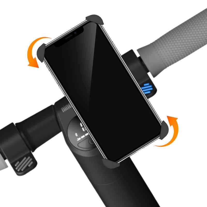 Mountain Bike Smartphone Holder mounted on bike handlebar with adjustable grip clamps
