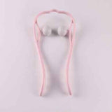 Petra store Six-Wheel Neck Massager in soft pink portable handheld design for neck shoulder relaxation