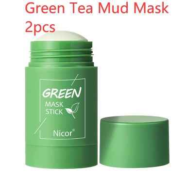 Petra store Cleansing Green Tea Mask in green stick packaging for skincare and beauty