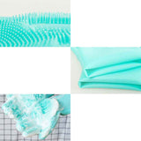 Petra store Pet Bath Glove and Brush in turquoise with soft bristles and textured surface for pet grooming