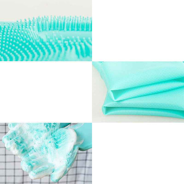 Petra store Pet Bath Glove and Brush in turquoise with soft bristles and textured surface for pet grooming