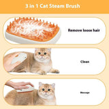 Pets Steam Brush from Petra store 3 in 1 cat steam brush removing loose hair cleaning and massaging cat fur