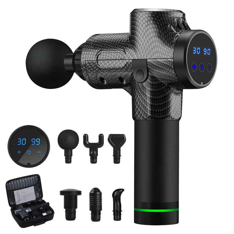 Petra store Portable Body Massager with multiple attachments and digital display in black