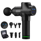 Petra store portable body massager with multiple attachment heads and digital display for deep muscle relief