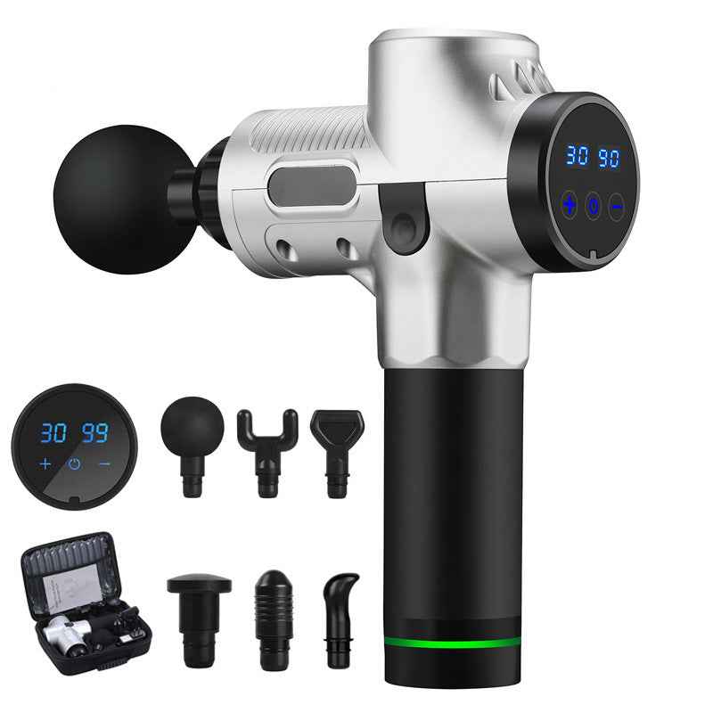 Petra store Portable Body Massager with multiple detachable heads and digital display for customizable massage