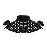 Black pot side drain stopper with adjustable clips for secure fit from Petra store