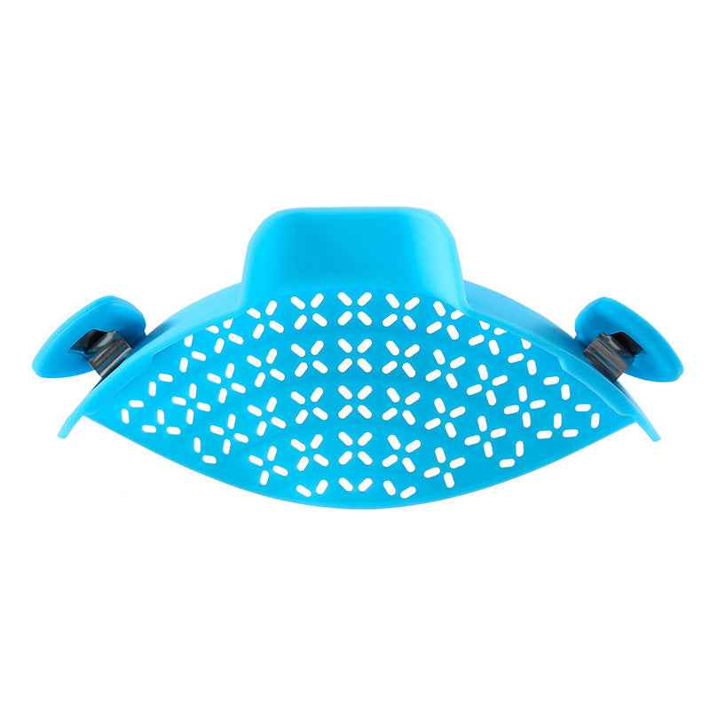 Blue Pot Side Drain Stopper with suction cups for kitchen sink by Petra store