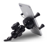 Petra store universal motorcycle phone holder black adjustable clamp mount for handlebars with ball joint holding smartphone