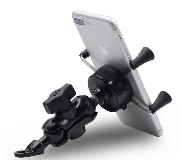 Petra store universal motorcycle phone holder black adjustable clamp mount for handlebars with ball joint holding smartphone