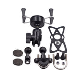Petra store universal motorcycle phone holder kit with spider strap ball joint and U bolt clamp