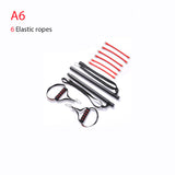 Petra store portable home gym equipment with six red elastic ropes and black handles for fitness