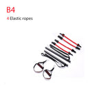Portable home gym equipment with four elastic ropes and handles for versatile workouts