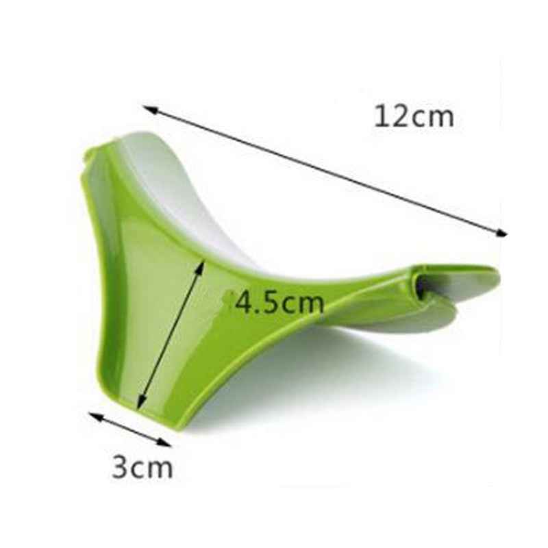 Green Silicone Soup Funnel with measurements for easy pouring from Petra store