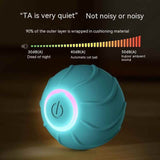 Petra store Jumping Ball For Kittens teal LED interactive toy with soft cushioned shell and power button
