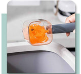 Petra store Stainless Steel Single Head Peeler with ergonomic handle peeling carrot over kitchen sink