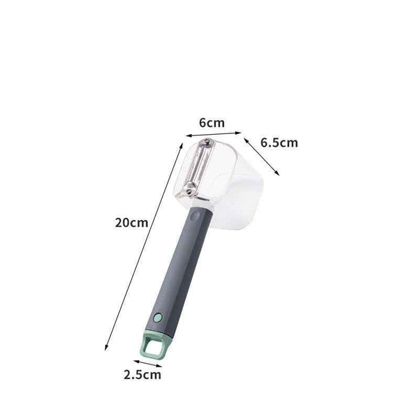 Stainless Steel Single Head Peeler with ergonomic handle and transparent protective cover from Petra store