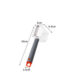 Petra store Stainless Steel Single Head Peeler with gray and orange handle showing dimensions for kitchen use
