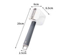 Stainless Steel Single Head Peeler with black handle and dimensions for home and kitchen use