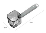 Petra store Stainless Steel Single Head Peeler with gray handle and measuring cup attachment