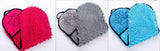 Super Absorbent Pets Bathrobe mitts in red gray and blue with paw print design for quick drying