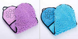 Petra store Super Absorbent Pets Bathrobe microfiber gloves in purple and blue for pet drying