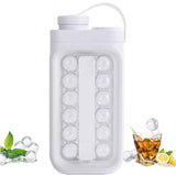Petra store portable ice ball maker kettle white 12 sphere mold with screw cap handle for cocktails and drinks