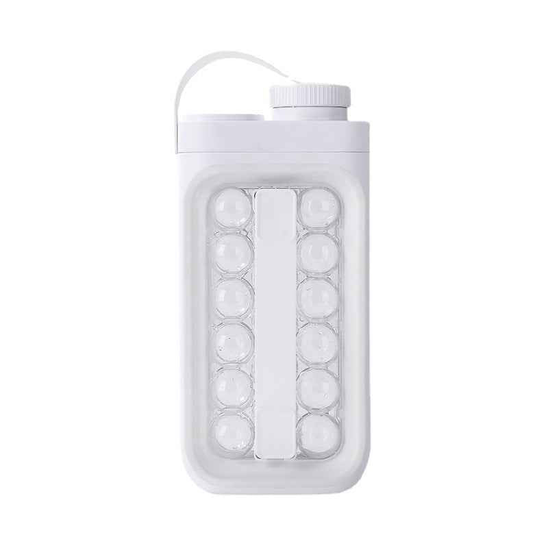 Petra store portable ice ball maker kettle in white with 12 sphere mold and screw cap for cocktails