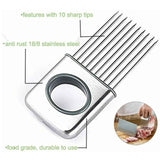 Petra store stainless steel Vegetable Holder and Slicer with 10 sharp tips for easy slicing