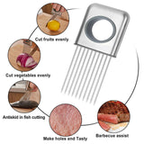 Petra store Vegetable Holder and Slicer with stainless steel pins for cutting fruits vegetables and barbecue