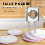 Vegetable Holder and Slicer from Petra store for easy and safe cutting of onions and other vegetables