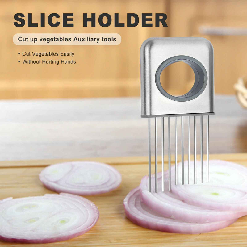 Vegetable Holder and Slicer from Petra store for easy and safe cutting of onions and other vegetables
