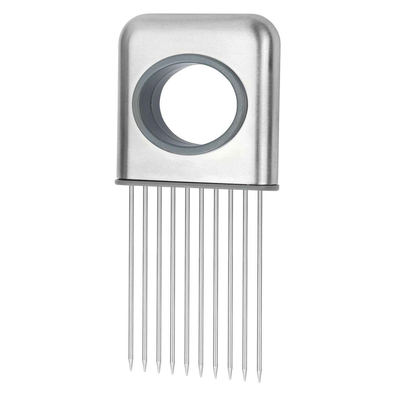 Petra store stainless steel Vegetable Holder and Slicer with multiple sharp prongs for easy vegetable cutting
