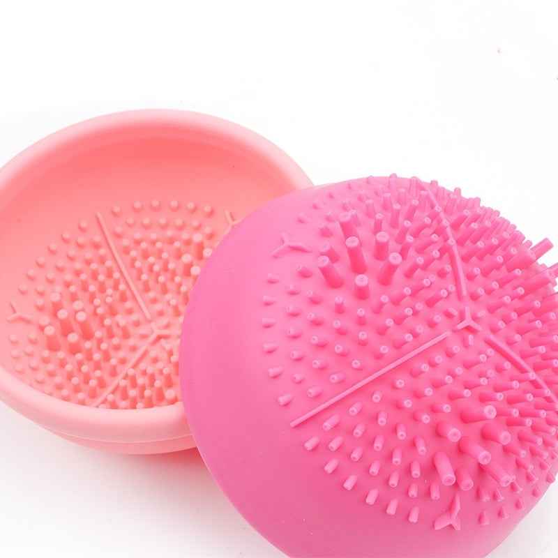 Petra store pink silicone brush scrubbers for deep cleaning in Makeup Brush Cleaning Machine