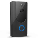 Petra store black WiFi Video Doorbell Camera with motion sensor and illuminated ring button