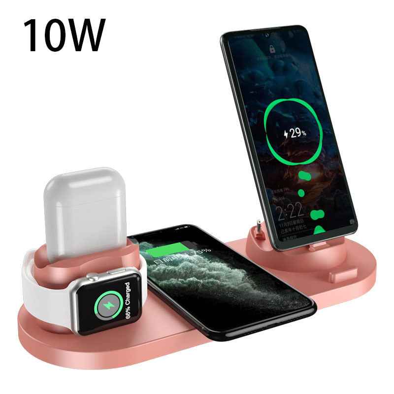 Petra store wireless charger for smartphones with 10W power charging multiple devices including phone, watch, and earbuds