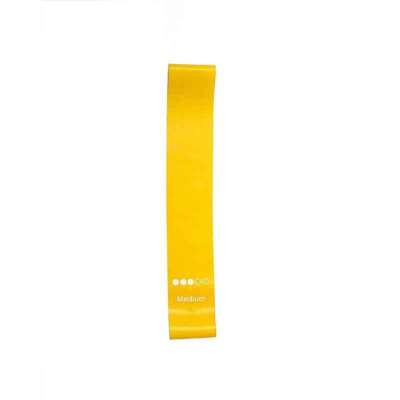 Yellow medium level Yoga Resistance Rubber Bands from Petra store for fitness and wellness exercises